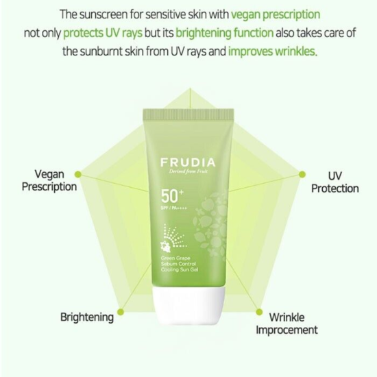 FRUDIA Green Grape Sebum Control Cooling Sun Gel SPF50 50 ml  (2).png