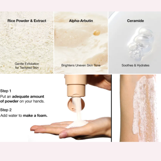 Anua Rice Enzyme Brightening Cleansing Powder 40 g – Enzymatyczny puder ryżowy do twarzy (1).png