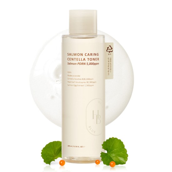 HEVEBLUE Salmon Caring Centella Toner 200 ml – kojący tonik z centellą i DNA łososia.jpg