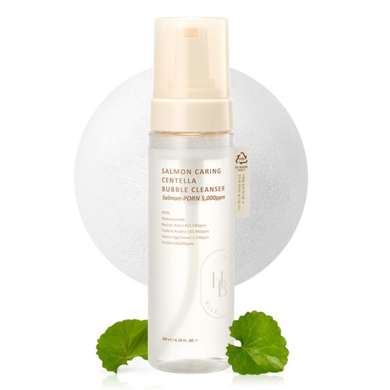 HEVEBLUE Salmon Caring Centella Bubble Cleanser 200 ml – pianka z centellą i PDRN.jpg