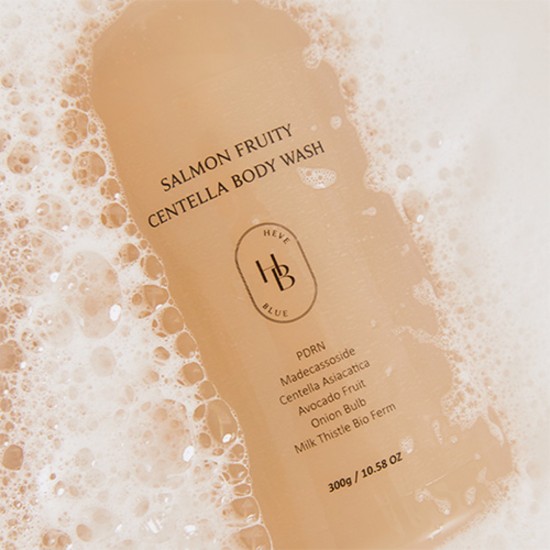 HEVEBLUE Salmon Fruity Centella Body Wash 300 ml – nawilżający żel do mycia ciała z centellą i PDRN ( (2).jpg