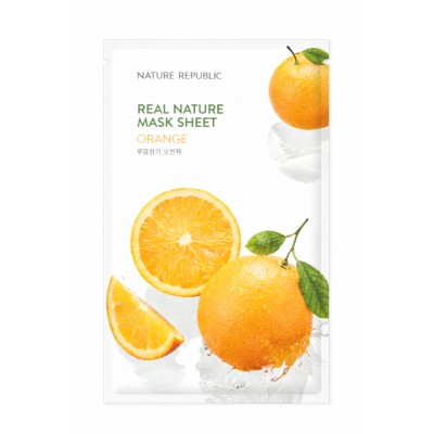 NATURE REPUBLIC Real Nature Orange Mask Sheet 1 szt – maska rozświetlająca (1).jpg