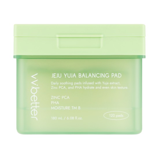 VVbetter Rozświetlające płatki tonizujące Jeju Yuja Balancing Pad 120 pads.jpg