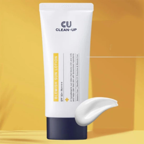CUSKIN Clean Up Blemish Sun Lotion SPF50+ PA++++ – lekki krem przeciwsłoneczny do twarzy  (1).jpg