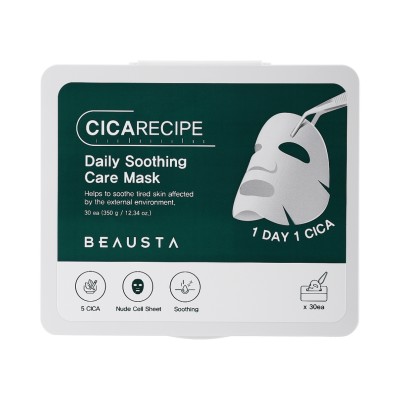 BEAUSTA Cicarecipe Daily Soothing Care Mask - kojące maseczki z Centella Asiatica, 30 szt.jpg