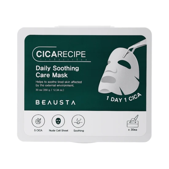 BEAUSTA Cicarecipe Daily Soothing Care Mask - kojące maseczki z Centella Asiatica, 30 szt.jpg