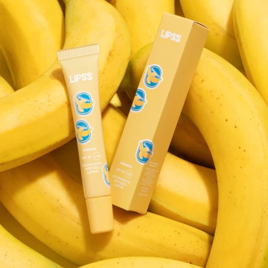 LIPSS Lipper z SPF 20 Smak Banana - bluszczyk do ust z SPF.jpg