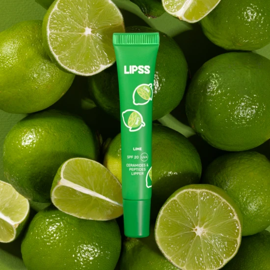 LiPSS Lime Lip Gloss SPF 20 – pielęgnujący błyszczyk do ust z ochroną UV (5).jpg