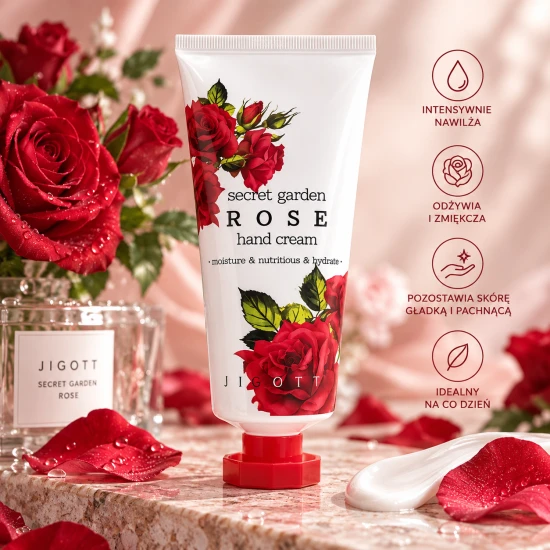JIGOTT Secret Garden Rose Hand Cream – krem do rąk z różą, 100 ml.png