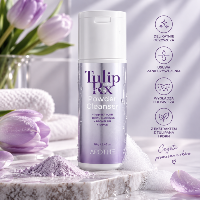 APOTHE TulipRx PDRN Powder Cleanser – enzymatyczny puder do mycia twarzy z PDRN, 70 ml .png