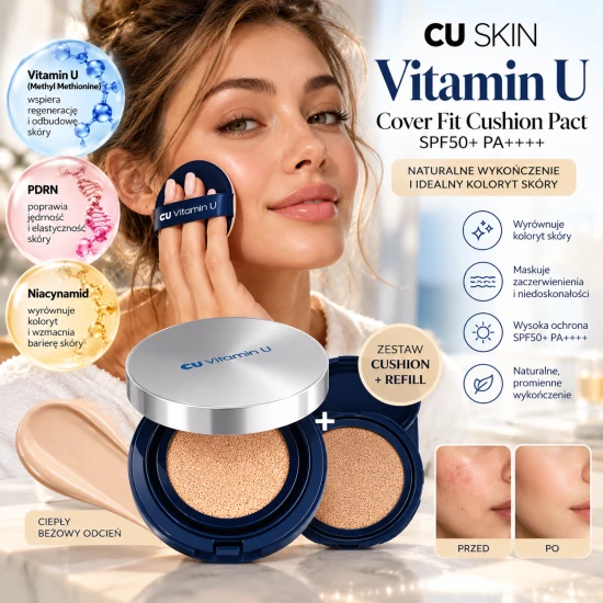 CU SKIN Vitamin U Cover Fit Cushion Pact SPF50+ PA++++ #23 Beige – cushion do twarzy + refill.png