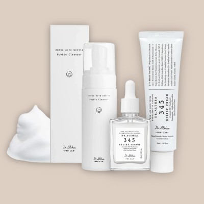 Zestaw kosmetykow do twarzy dr. Althea 345 Relief pianka, Serum, Cream - zestaw kojąco-nawilżający do twarzy.jpg
