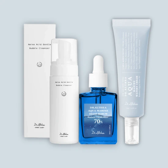 Zestaw Dr. Althea Aqua Marine Deep – pianka, serum i krem nawilżający do twarzy.jpg